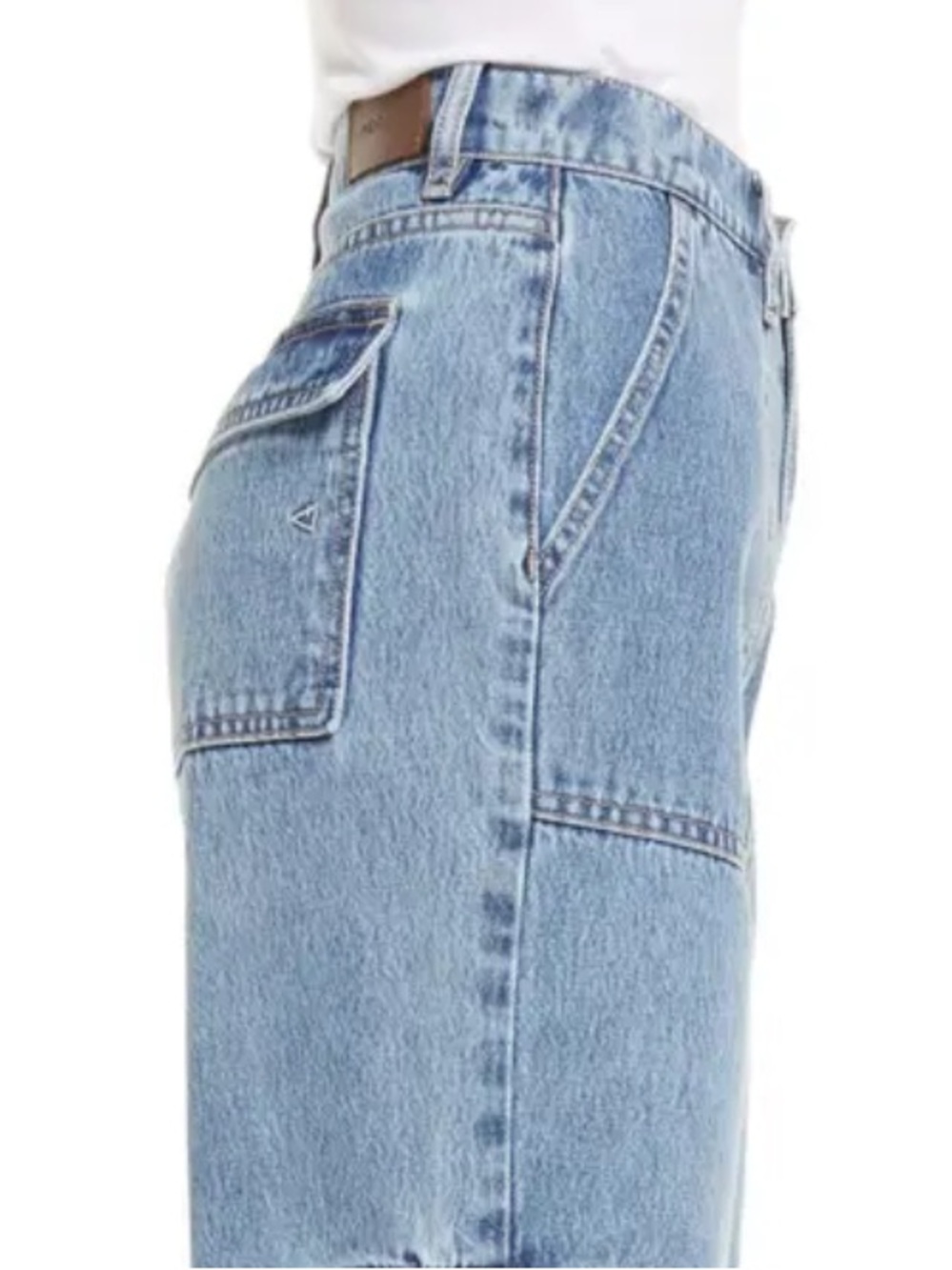 Nordstroms Hidden Light Wash Denim Cargo Jeans